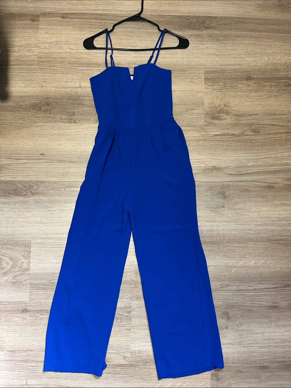 Royal Blue Wide-Leg Spaghetti Strap Jumpsuit